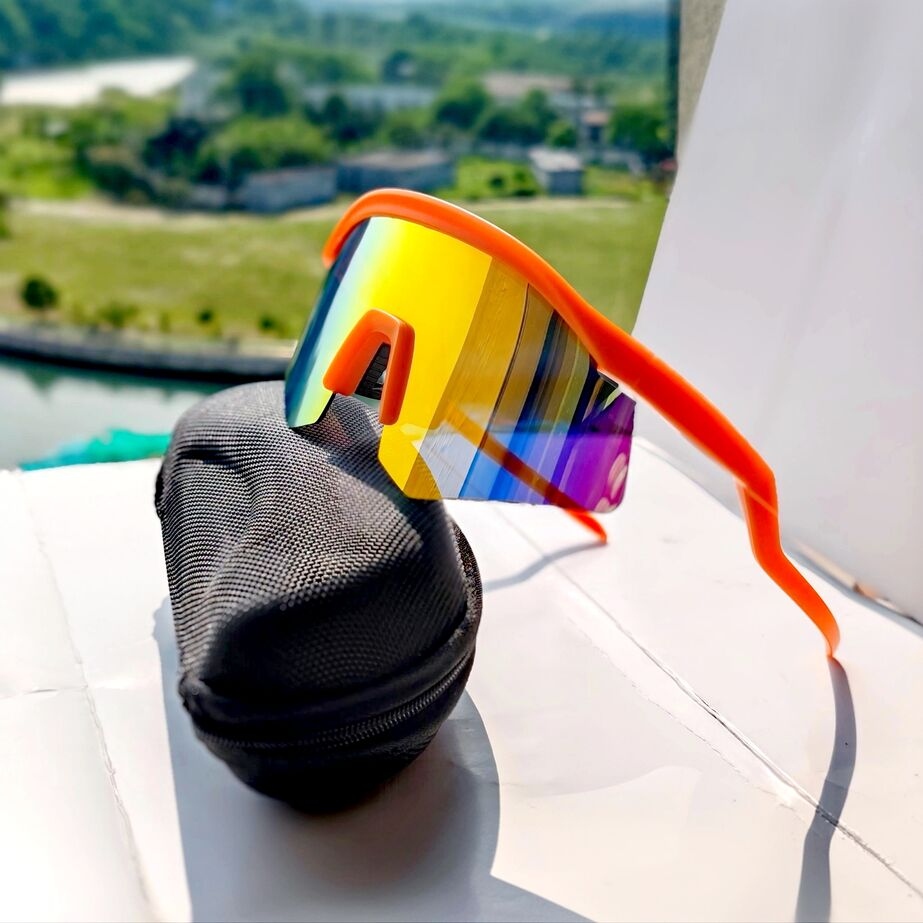 C-1044 Cricket Sports Outdoor Sunglasses for men and women, orange sports cricket